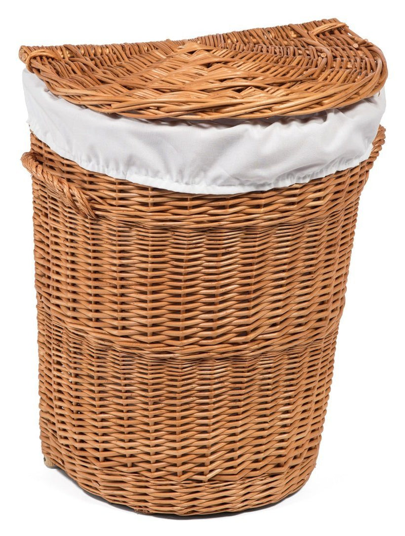 Wicker Lidded Laundry Basket Small Home & Garden Prestige Wicker 