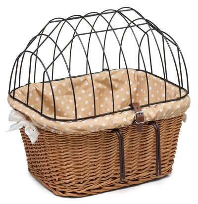 Wicker Pet Carrier for Bicycle with Lining Pets Prestige Wicker 