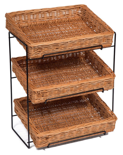 Wicker Three Tier Display Stand Countertop Display & Catering Prestige Wicker 