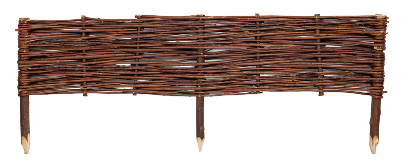 Willow Wicker Lawn Edging Fence- 40cm (Height) Home & Garden Prestige Wicker Small 