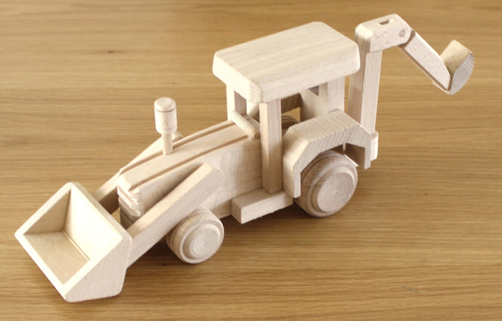 Wooden Bulldozer Digger Construction Tractor HOME AND GARDEN Prestige Wicker 