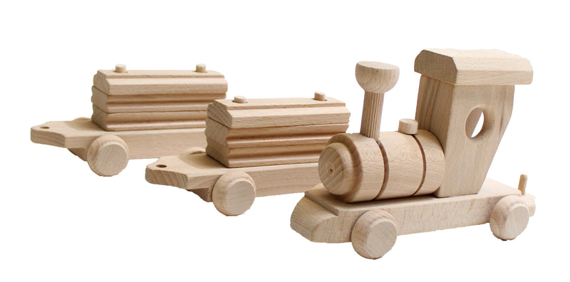 Wooden Train with Blocks HOME AND GARDEN Prestige Wicker 