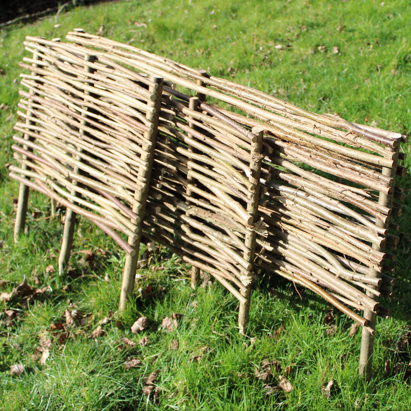 Woven Hazel Border Edging Fence 40cm Height Home & Garden Prestige Wicker 