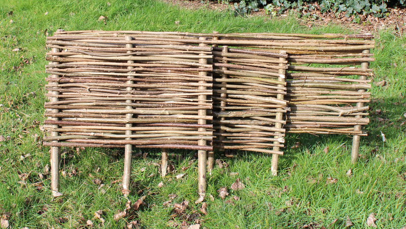 Woven Hazel Border Edging Fence 40cm Height Home & Garden Prestige Wicker 